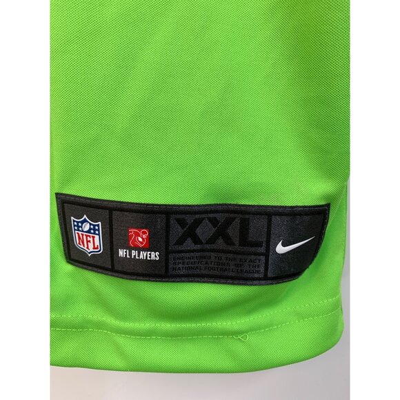 NFL Nike Mens Seahawks Jersey Shirt 2XL Mens On Field Green EUC #3 Wilson 6855 - Picture 3 of 10